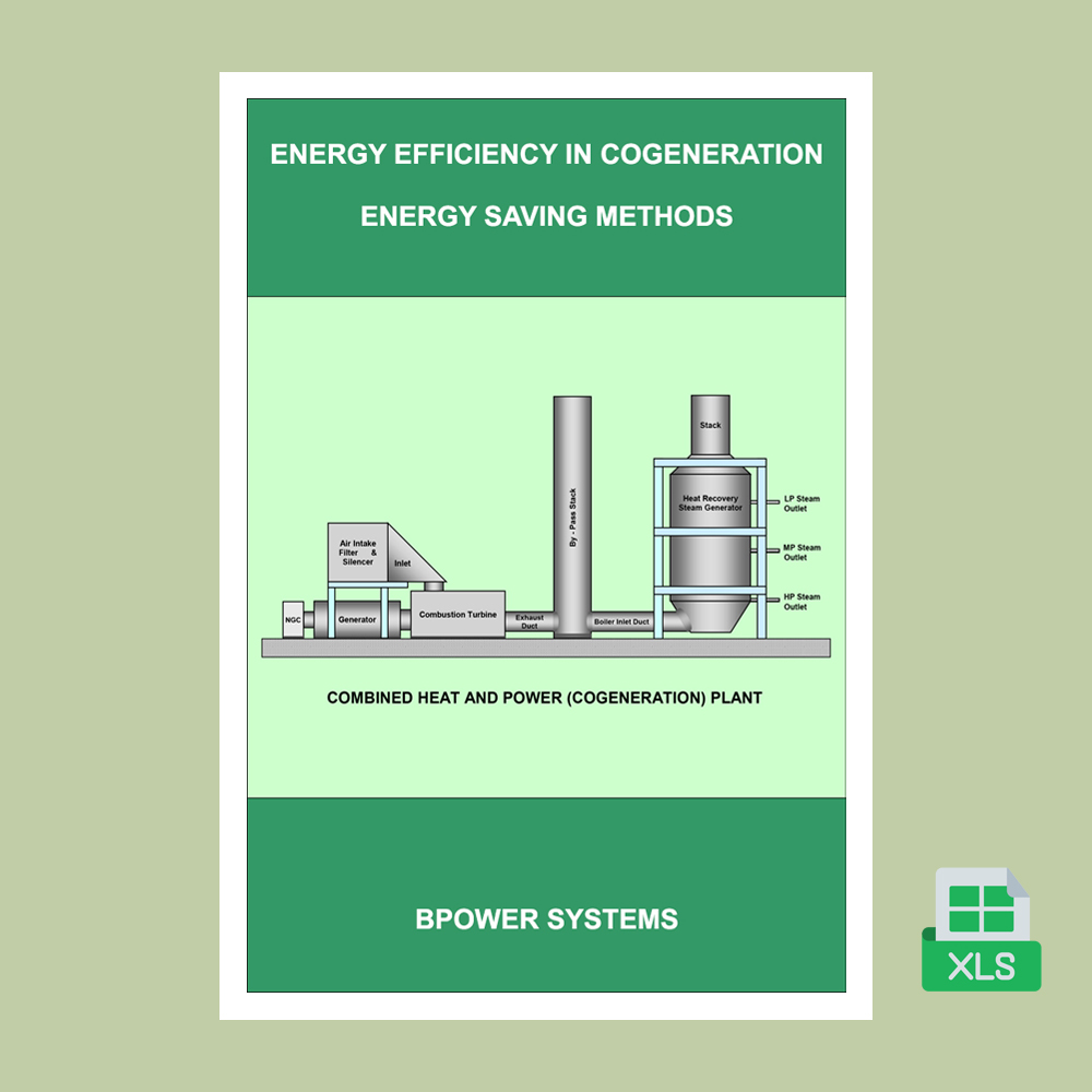 Energy Efficiency in Cogeneration / Energy Saving Methods (Excel) <p class="headalt">DOWNLOAD 36.00 USD</p>
